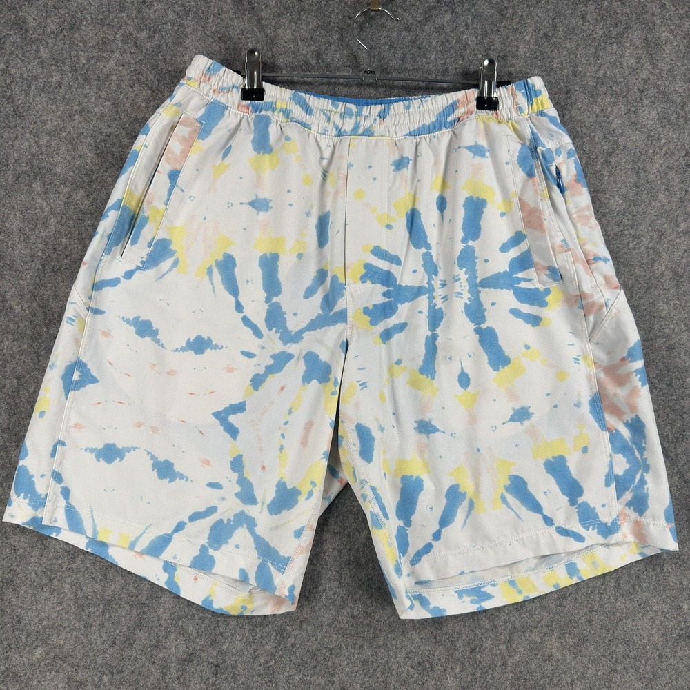 Birddogs Shorts Mens Large Tie Dye Lined Stretch Pockets Athletic